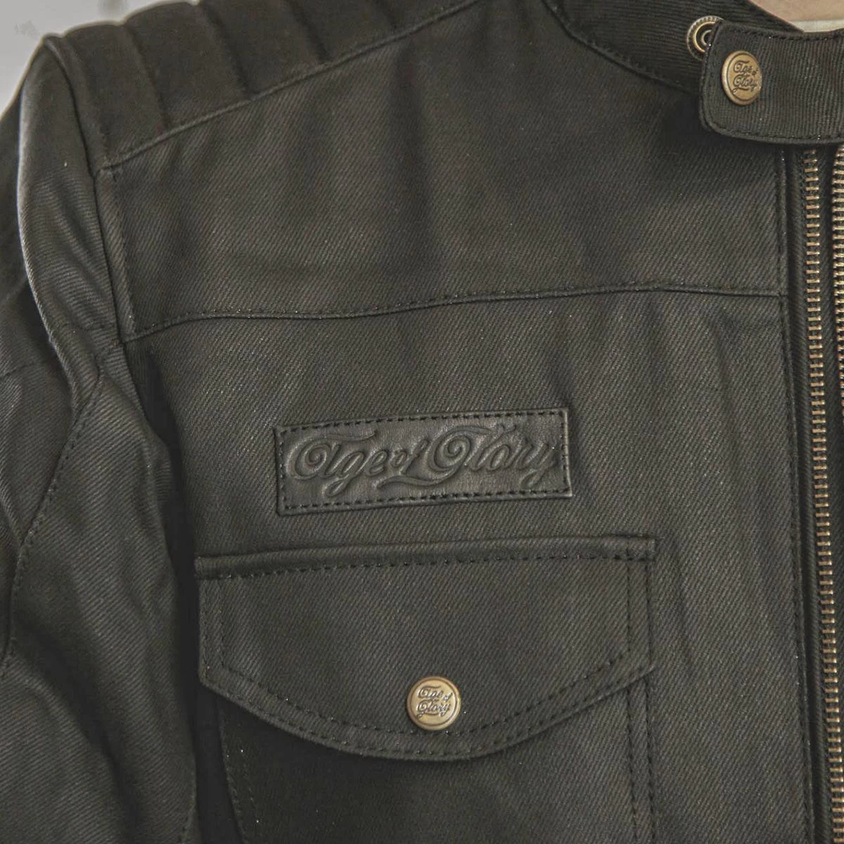 Age Of Glory Worker Wax Jacket - Black 5 Age Of Glory Worker Wax Jacket - Black - Image 5