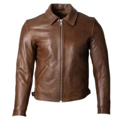 Goldtop 1958 Armoured Leather Jacket - Brown