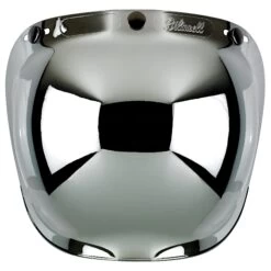 Biltwell Anti-Fog Bubble Visor - Chrome -Ride Style Shop 3 snap bubble visor chrome 2