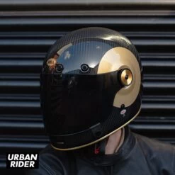 Bell Bullitt Carbon Helmet - TT Black / Gold -Ride Style Shop bell bullitt helmet tt gloss black gold hero