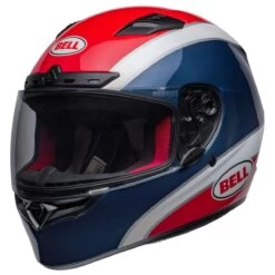 Bell Street Qualifier DLX Mips Helmet - Classic Navy / Red