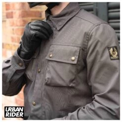 Belstaff Mansion Riding Shirt - Granite Grey -Ride Style Shop belstaff mansion riding shirt granite grey 4