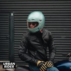 Biltwell Gringo SV 06 Helmet - Metallic Sea Foam -Ride Style Shop biltwell gringo sv 06 helmet metallic sea foam lookback