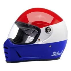Biltwell Lane Splitter Helmet - Podium Gloss Red / White / Blue