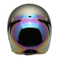 Biltwell Anti-Fog Bubble Visor - Rainbow Mirror -Ride Style Shop biltwell rainbow mirror bubble visor 3