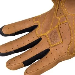 BROGER FLORIDA WOMENS LEATHER GLOVES - COGNAC -Ride Style Shop br glv florida 66 5