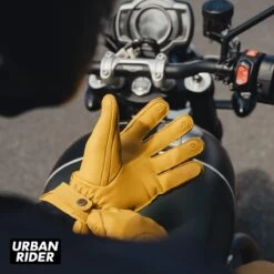 BROGER ALASKA LEATHER GLOVES - SAND -Ride Style Shop broger alaska leather gloves sand wrist