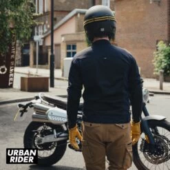 Broger California Jacket - Navy Blue / Black -Ride Style Shop broger california jacket navy blue black back