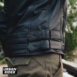 Broger Ohio Leather Jacket - Black -Ride Style Shop broger ohio leather jacket black detail