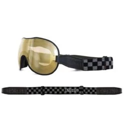 Ethen Cafe Racer Goggles - Black / Grey Checker -Ride Style Shop cafecheck2