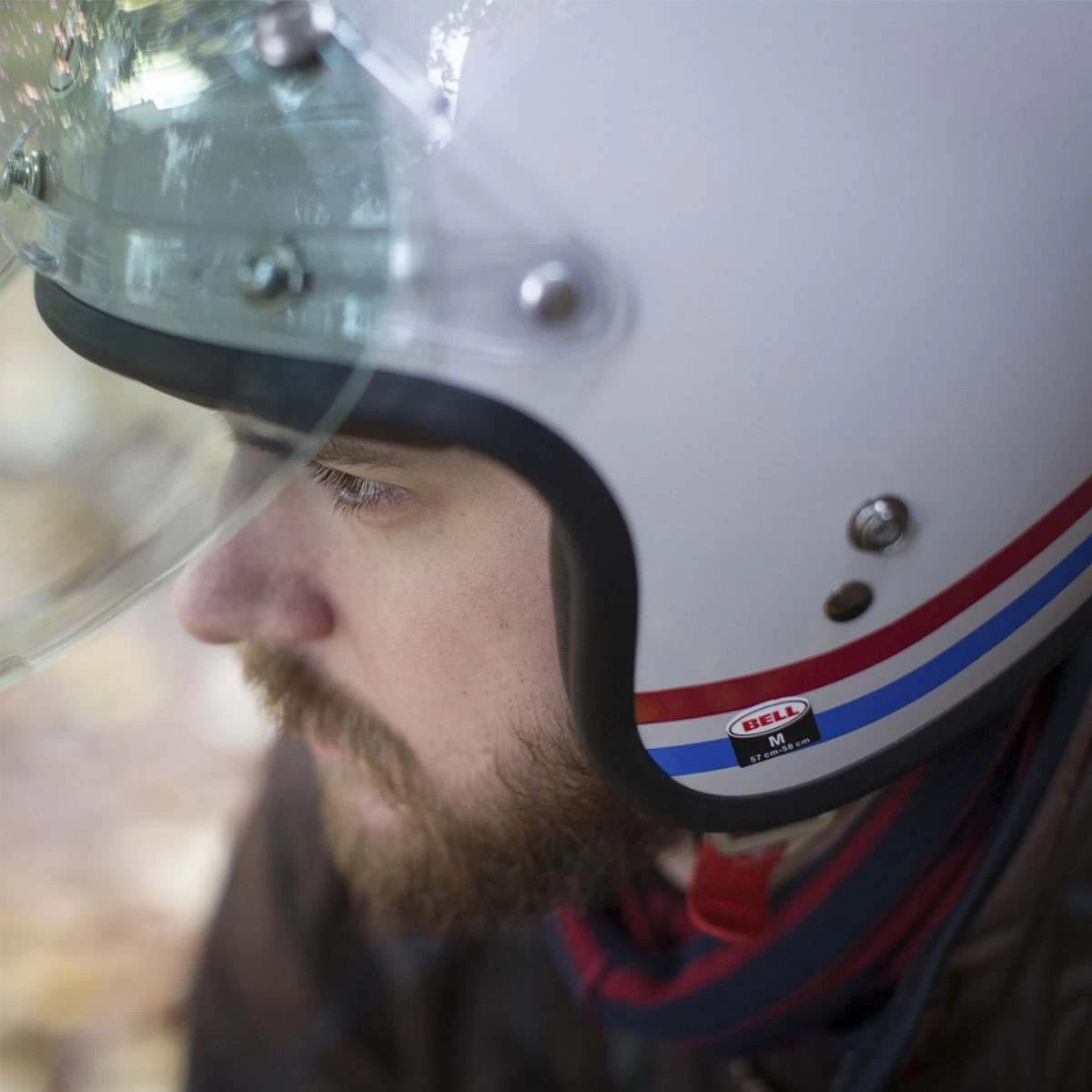 Bell Custom 500 Helmet - Stripes Pearl White 5 Bell Custom 500 Helmet - Stripes Pearl White - Image 5