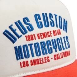 DEUS EX MACHINA REGGIE TRUCKER CAP - RED -Ride Style Shop deus ex machina reggie trucker cap red 3