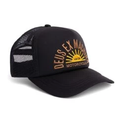 DEUS EX MACHINA SUNFLARE TRUCKER CAP - BLACK
