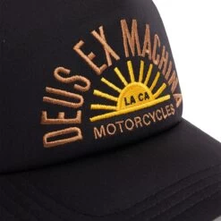 DEUS EX MACHINA SUNFLARE TRUCKER CAP - BLACK -Ride Style Shop deus ex machina sunflare trucker cap black 3