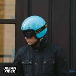 DMD Vintage Helmet - Light Blue -Ride Style Shop dmd vintage helmet light blue side