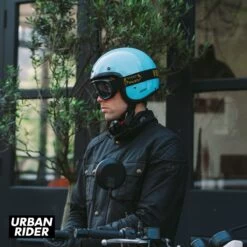 DMD Vintage Helmet - Light Blue -Ride Style Shop dmd vintage helmet light blue stand