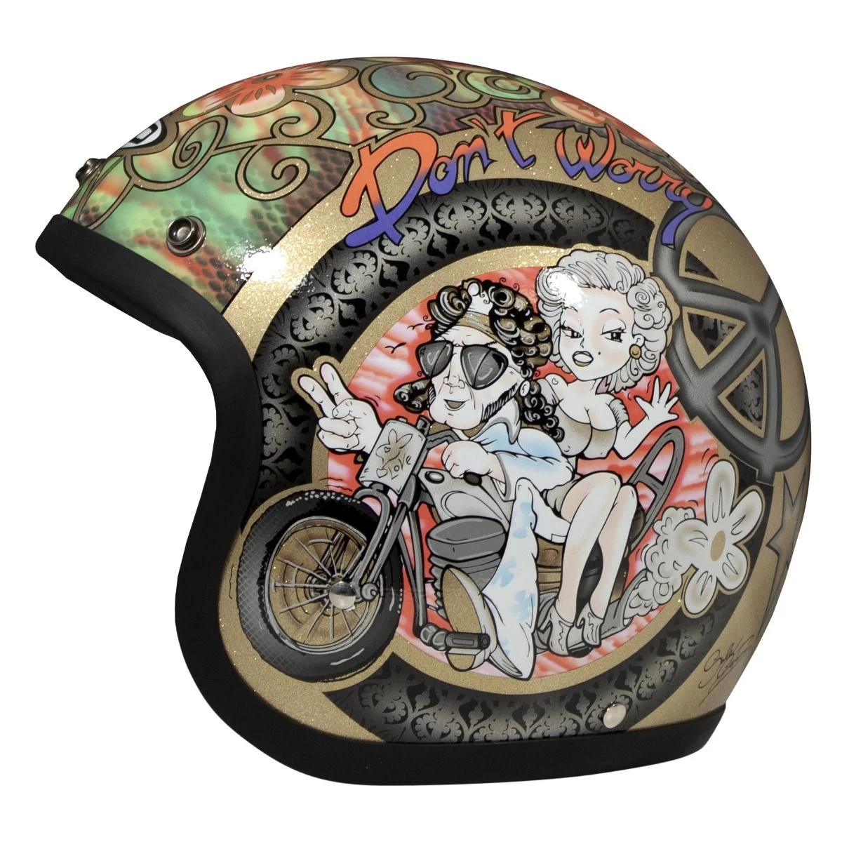 DMD Vintage Helmet - Woodstock 2 DMD Vintage Helmet - Woodstock - Image 2