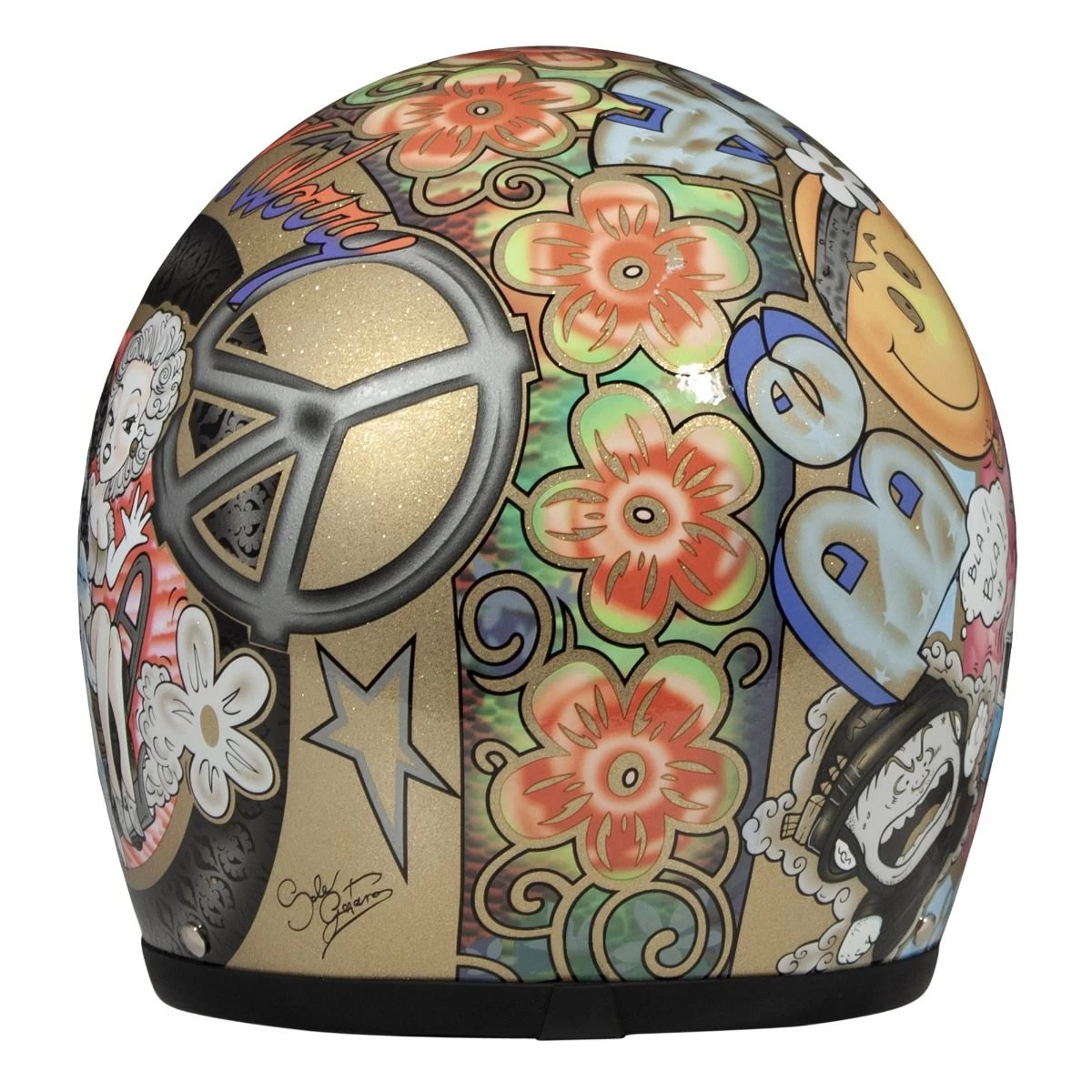 DMD Vintage Helmet - Woodstock 4 DMD Vintage Helmet - Woodstock - Image 4