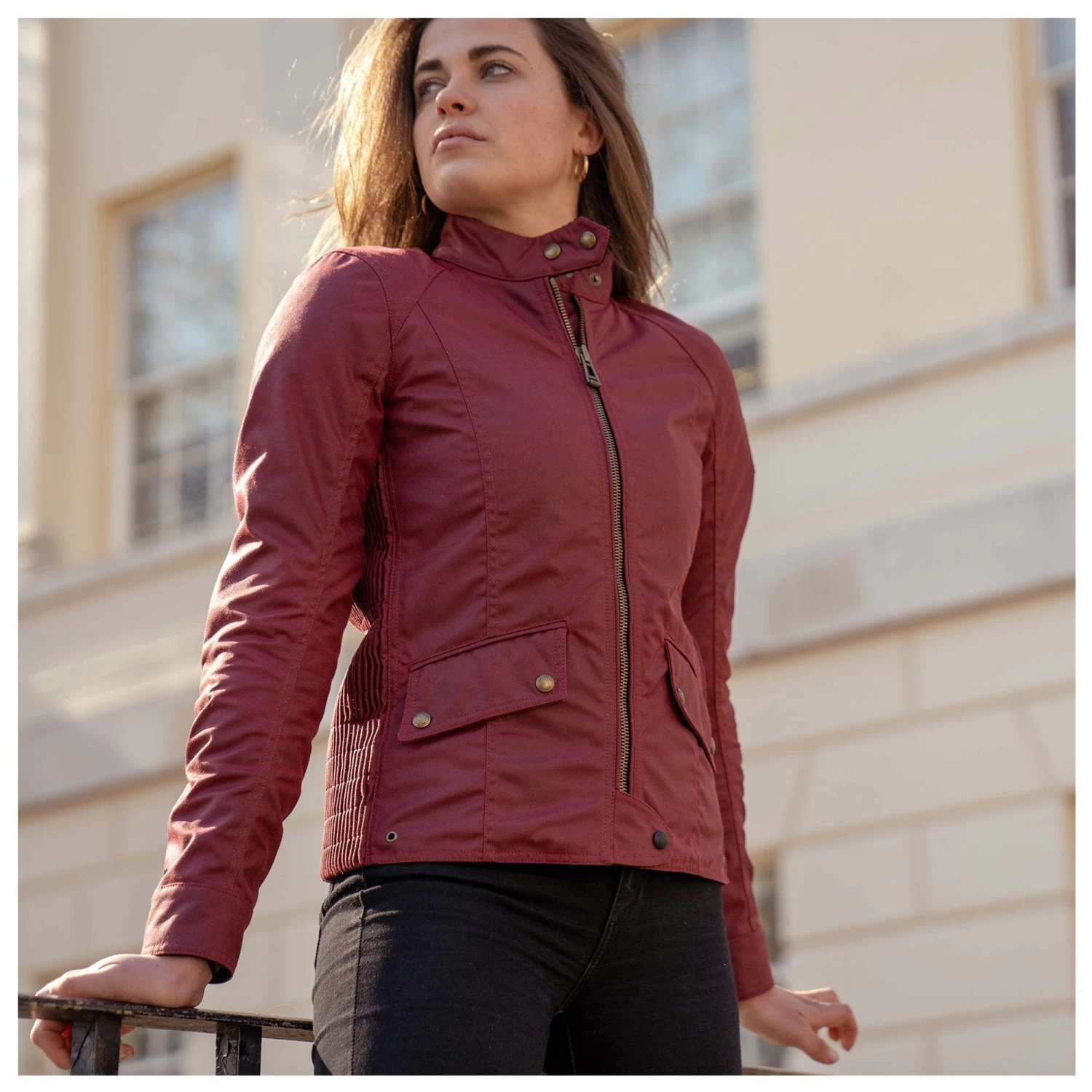 Belstaff Antrim Womens Wax Cotton Jacket - Racing Red 3 Belstaff Antrim Womens Wax Cotton Jacket - Racing Red - Image 3