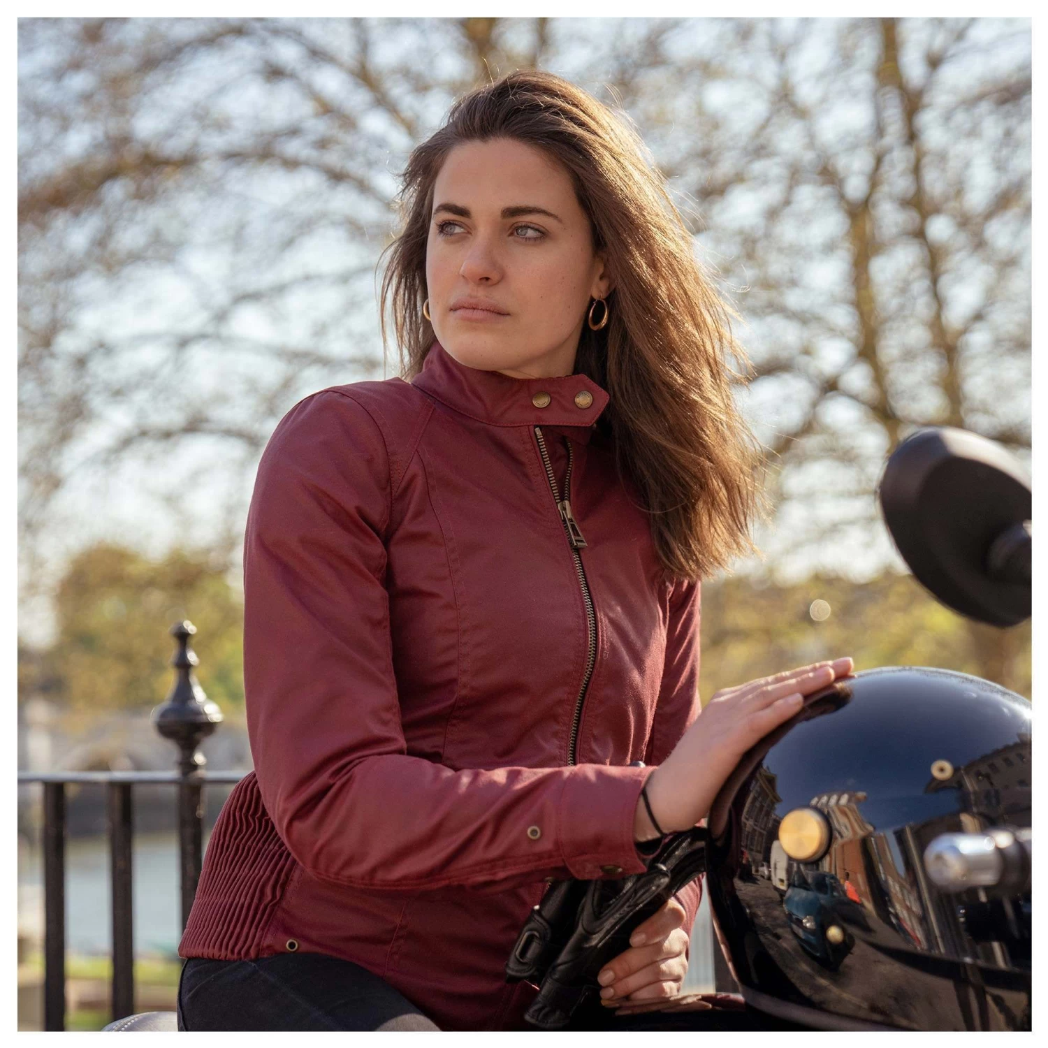 Belstaff Antrim Womens Wax Cotton Jacket - Racing Red 2 Belstaff Antrim Womens Wax Cotton Jacket - Racing Red - Image 2