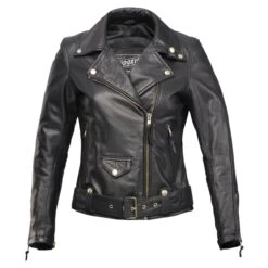 Eudoxie Amy Womens Leather Jacket - Black