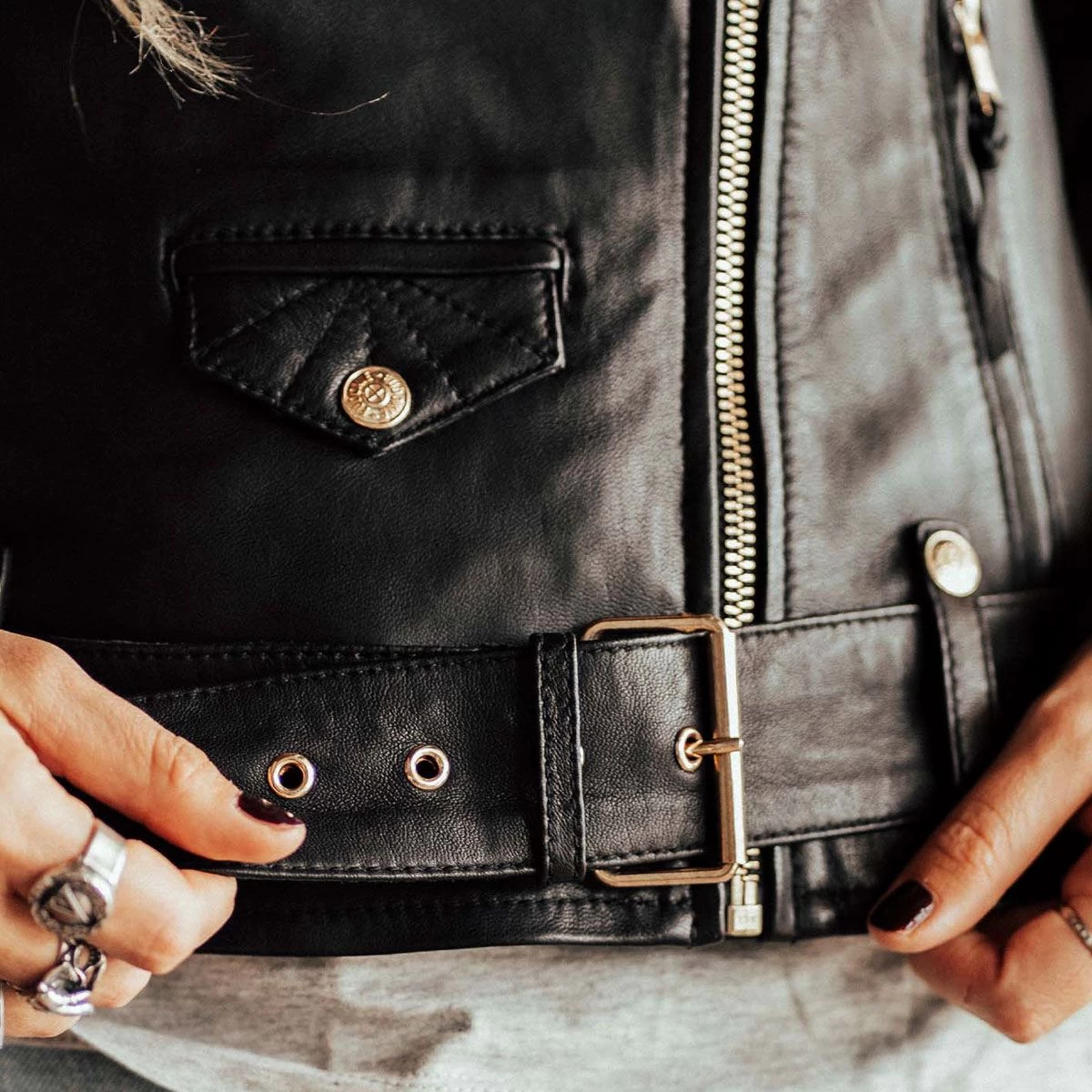 Eudoxie Amy Womens Leather Jacket - Black 7 Eudoxie Amy Womens Leather Jacket - Black - Image 7