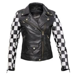 Eudoxie Beth Womens Leather Jacket - Black