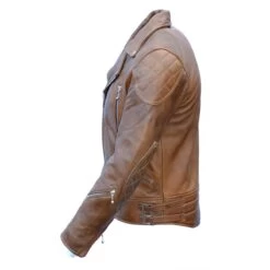 Goldtop 619 Rebel Leather Jacket - Brown -Ride Style Shop goldtop 619 rebel leather jacket brown 2