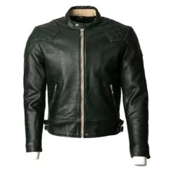 Goldtop 76 Armoured Leather Jacket - Racing Green
