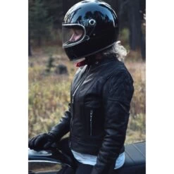 Goldtop 76 Womens Leather Jacket - Black -Ride Style Shop goldtop 76 womens leather jacket black 9