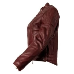 Goldtop 76 Womens Leather Jacket - Burgundy -Ride Style Shop goldtop 76 womens leather jacket burgundy 4
