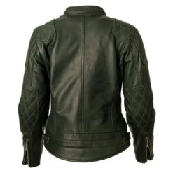 Goldtop 76 Womens Leather Jacket - Racing Green -Ride Style Shop goldtop 76 womens leather jacket racing green 3