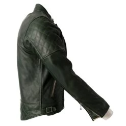 Goldtop Bobber Armoured Leather Jacket - Racing Green -Ride Style Shop goldtop bobber armoured leather jacket racing green 3