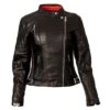Goldtop Bobber Womens Leather Jacket - Black