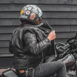 Goldtop Bobber Womens Leather Jacket - Black -Ride Style Shop goldtop bobber womens leather jacket black 13