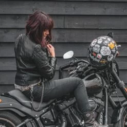 Goldtop Bobber Womens Leather Jacket - Black -Ride Style Shop goldtop bobber womens leather jacket black 9