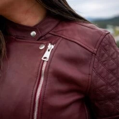 Goldtop Bobber Womens Leather Jacket 2022 Version - Burgundy 23 Goldtop Bobber Womens Leather Jacket 2022 Version - Burgundy -Ride Style Shop goldtop bobber womens leather jacket burgundy 12 1