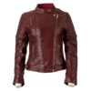 Goldtop Bobber Womens Leather Jacket 2022 Version - Burgundy