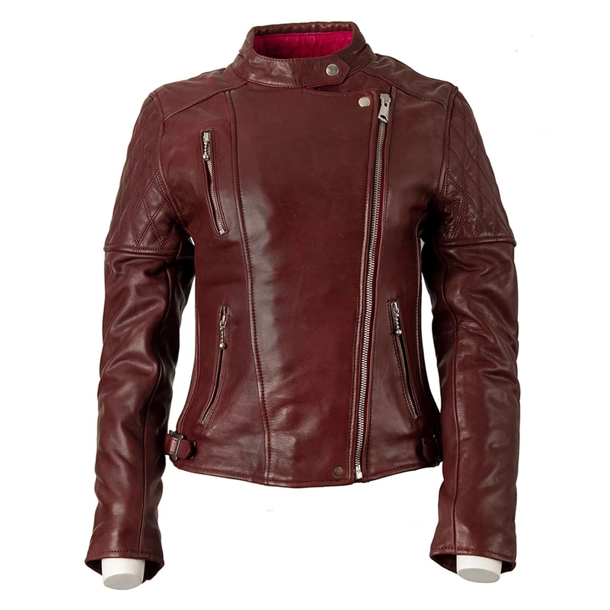 Goldtop Bobber Womens Leather Jacket 2022 Version - Burgundy 1 Goldtop Bobber Womens Leather Jacket 2022 Version - Burgundy