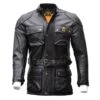 Goldtop Patrol Armoured Leather Jacket - Black