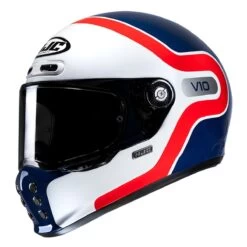 HJC V10 Helmet - Grape White Red Blue