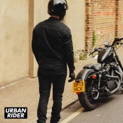 John Doe Maverick Mono Denim Jacket - Pitch Black -Ride Style Shop john doe maverick mono denim jacket pitch black back