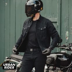 John Doe Maverick Mono Denim Jacket - Pitch Black -Ride Style Shop john doe maverick mono denim jacket pitch black zip