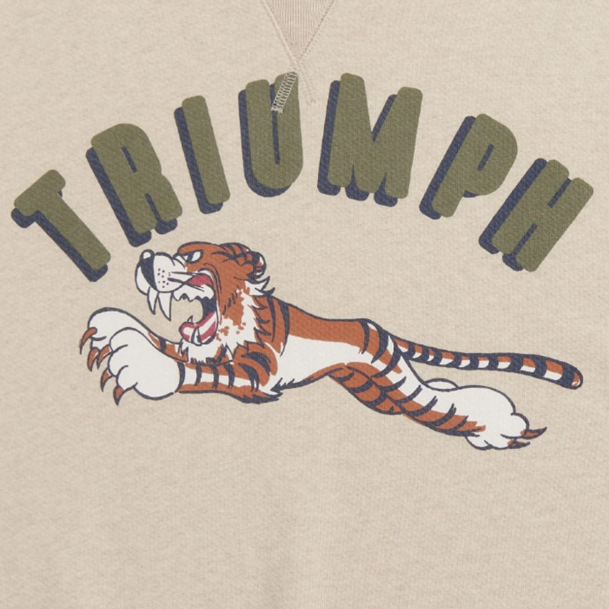 Triumph Motorcycles Service Crew Sweater - Oatmeal Marl 4 Triumph Motorcycles Service Crew Sweater - Oatmeal Marl - Image 4