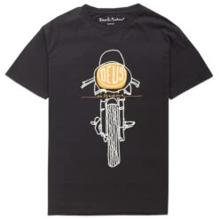 DEUS EX MACHINA FRONTAL MATCHLESS T-SHIRT - BLACK
