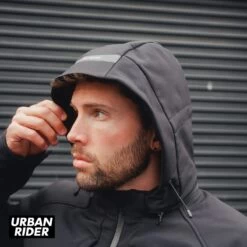 Merlin Flare Urban Jacket - Black 33 Merlin Flare Urban Jacket - Black -Ride Style Shop merlin flare urban jacket black hood detail