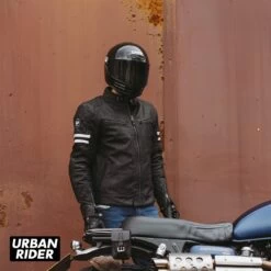 Merlin Hixon II Leather Jacket - Black -Ride Style Shop merlin hixon ii leather jacket black side