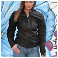 Merlin Mia Womens Leather Jacket - Black -Ride Style Shop mia opened1 hr