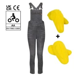 Motogirl Daisy Dungaree - Grey 10 Motogirl Daisy Dungaree - Grey -Ride Style Shop motogirl daisy dungree grey 4