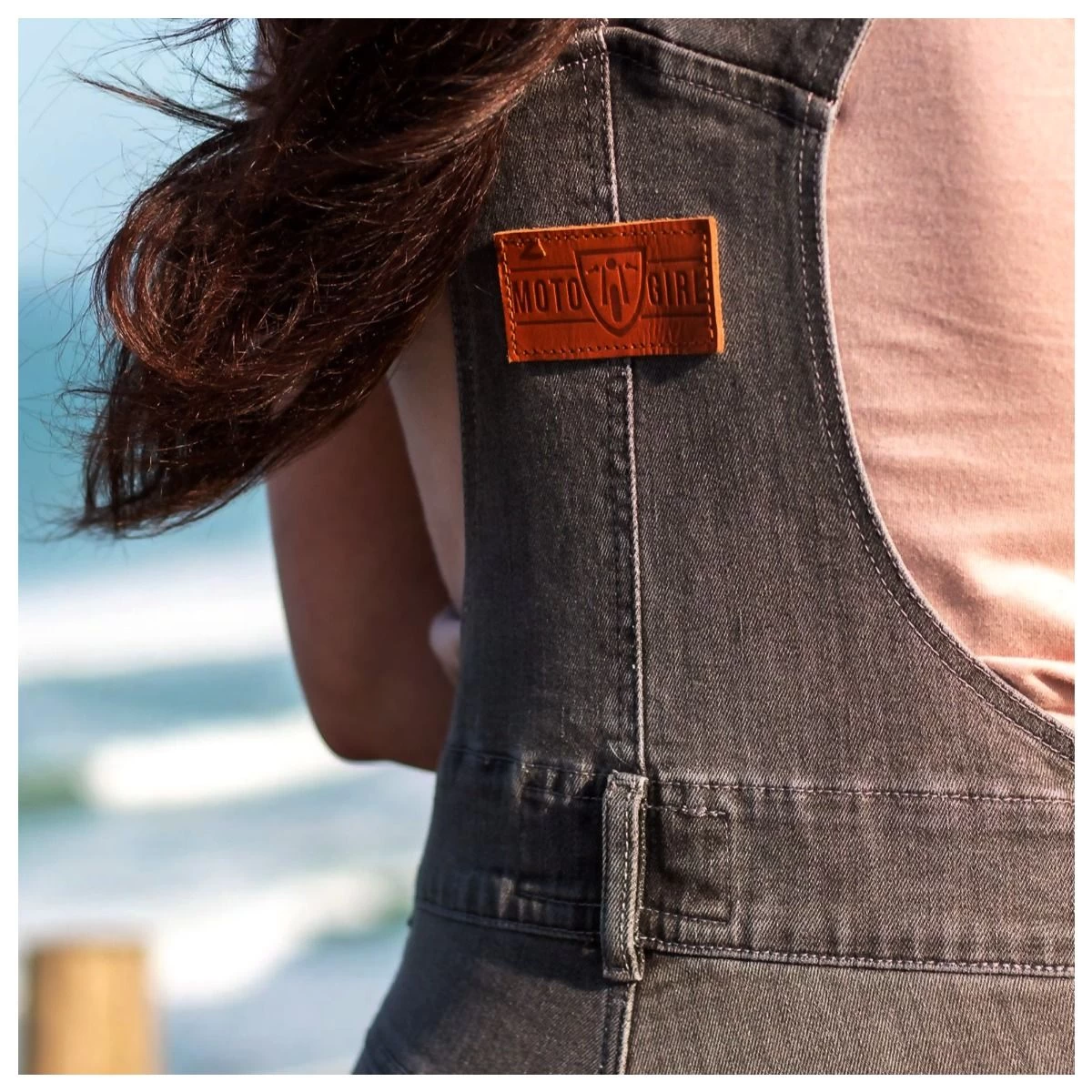 Motogirl Daisy Dungaree - Grey 6 Motogirl Daisy Dungaree - Grey - Image 6